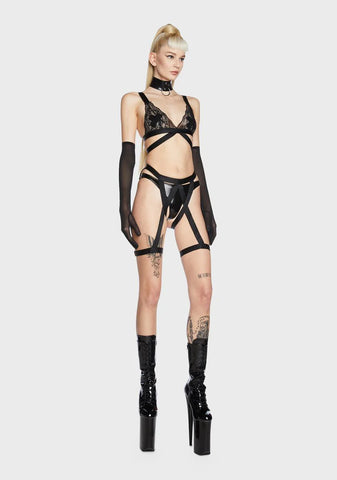 x Bettie Page Fringe Gloves