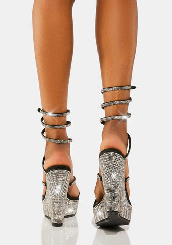 Take Me To The Cosmo Wedge Heels