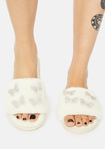 Angel Hit The Streets Butterfly Fuzzy Slides