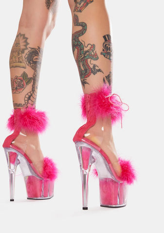 Hot Pink Adore Platform Heels