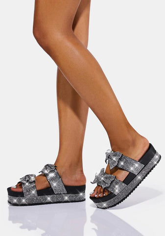 Shines Too Bright Platform Sandals