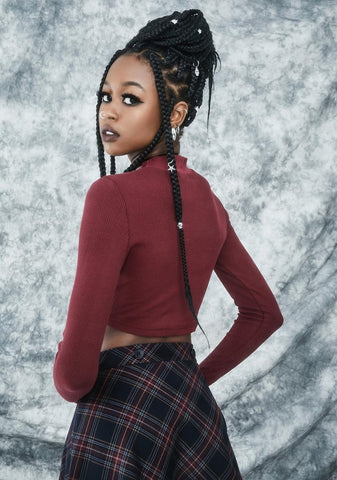 She Won't Burn Long Sleeve Crop Top