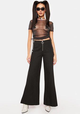 Rumor Has It Mesh Shimmer Top