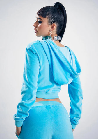 Kiss Me More Velour Hoodie