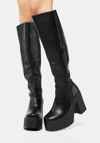 Wide Calf Miracle Aligner Platform Boots