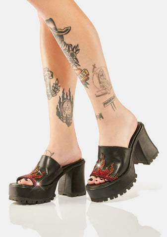 Burning Question Platform Sandals
