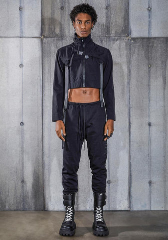 Snare Cropped Buckle Windbreaker