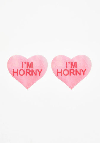 I'm Horny Heart Pasties