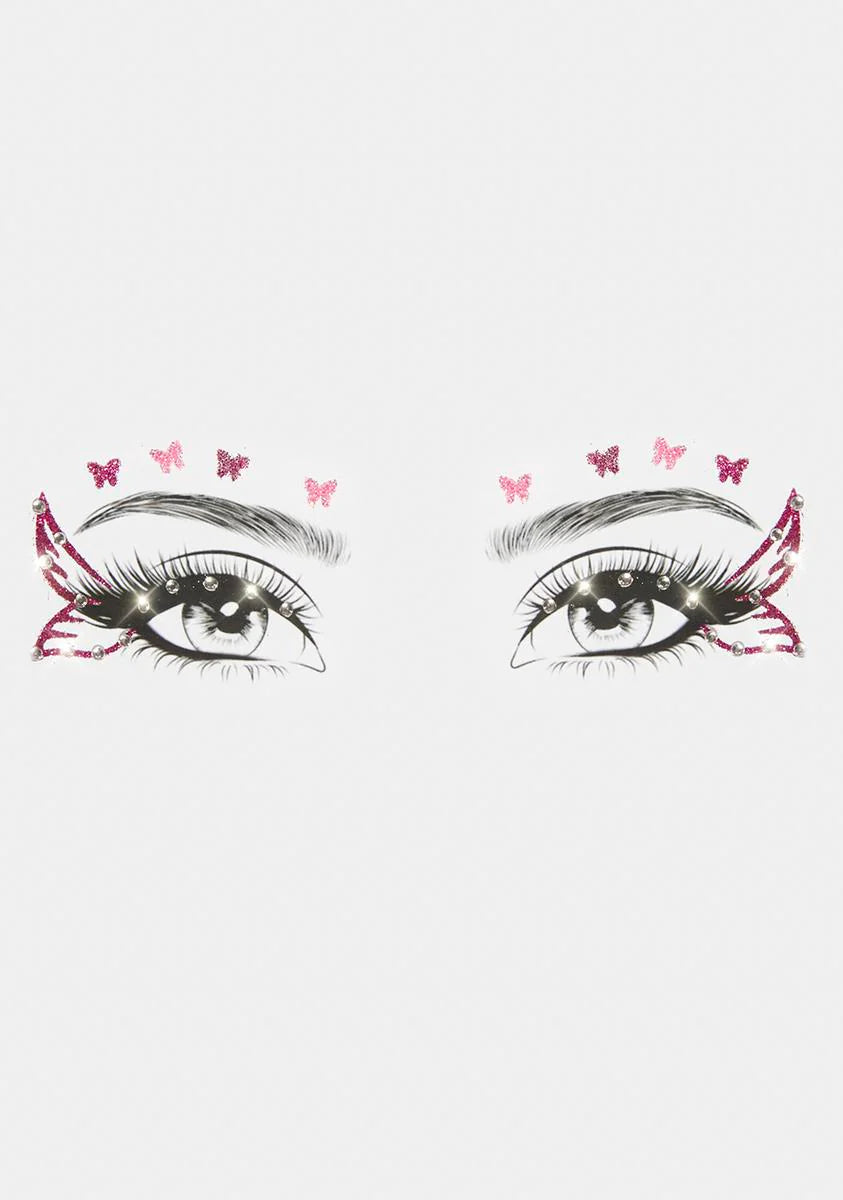 Won't Be Overlooked Butterfly Face Stickers