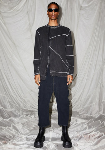 Reverb Unisex Asymmetrical Zip-Up Tee