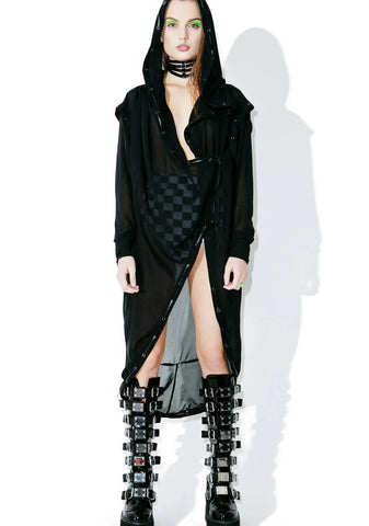 Darkness Falls Sheer Trench Coat