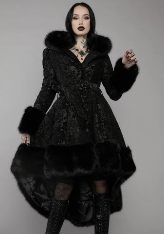 Haunted Hills Brocade High-Low Coat