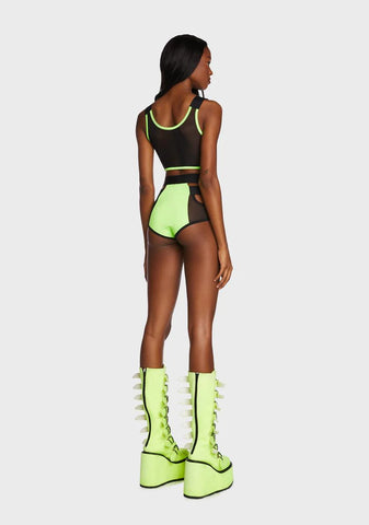 To The Brink Mesh Set - Neon Green