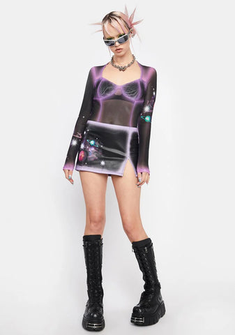 Beyond Starlight Mesh Bustier Top