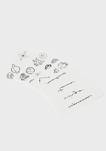 Zodiac Pack: Taurus + Virgo + Capricorn Temporary Tattoo Pack