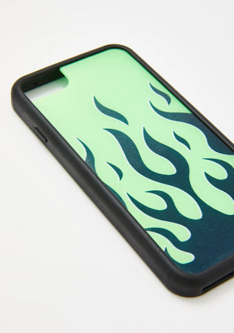 Neon Flames iPhone Case