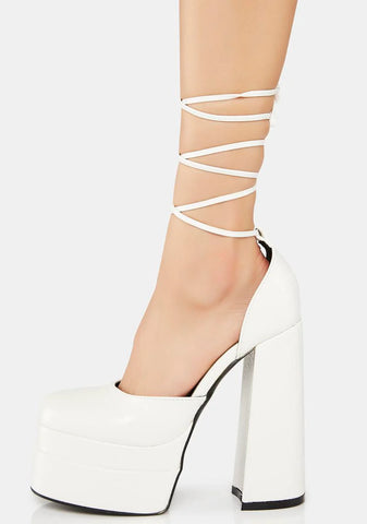 Anything But Basic Lace-Up Heels