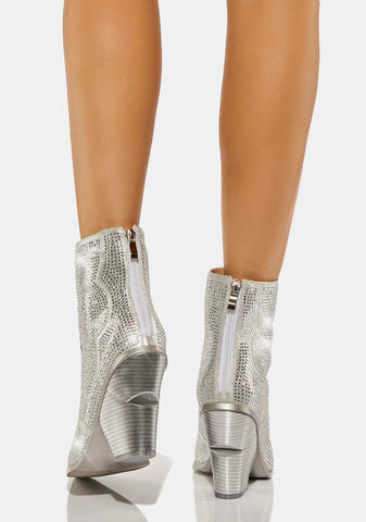 Silver Show Some Love Rhinestone Boots