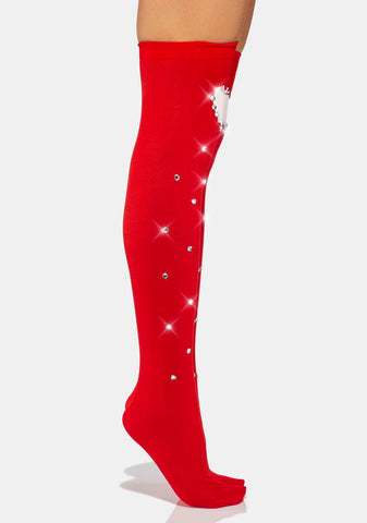 Virtual Kiss Thigh High Socks