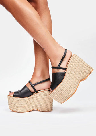 Black Petrus Platform Sandals
